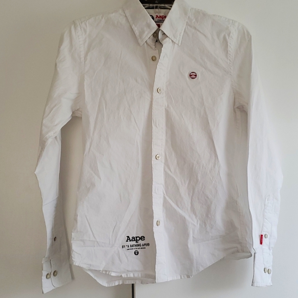 NWOT  Aape by A Bathing Ape cotton button down shirt